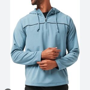Travis Mathew Men's Light Blue Quarter Zip Sweater